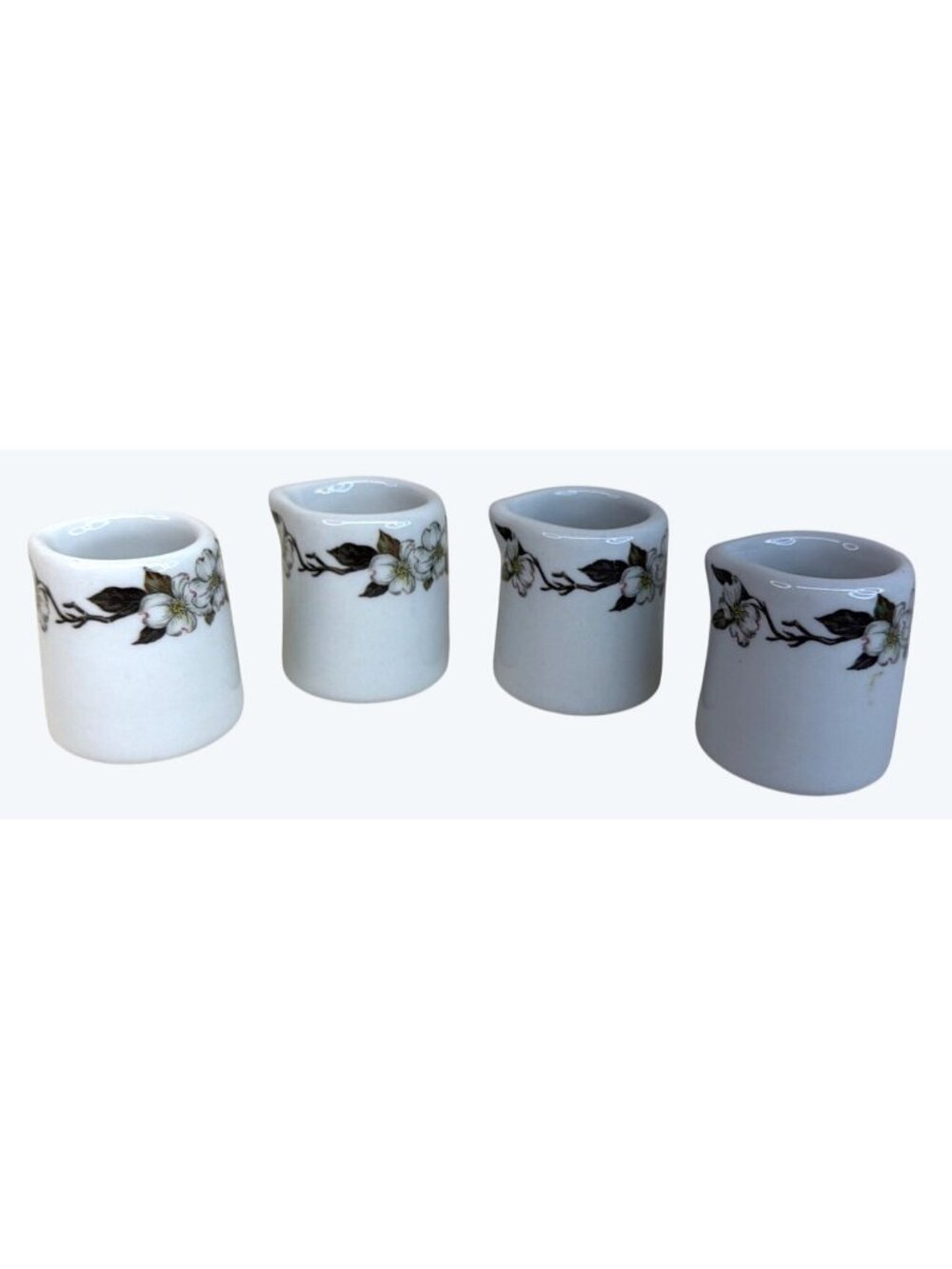 4 Shenango Restaurant Ware Northern Dogwood Individual Creamers N9